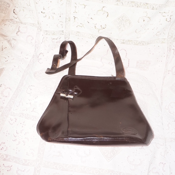 Vintage brown Longchamp shoulder bag used cold - Picture 1 of 2
